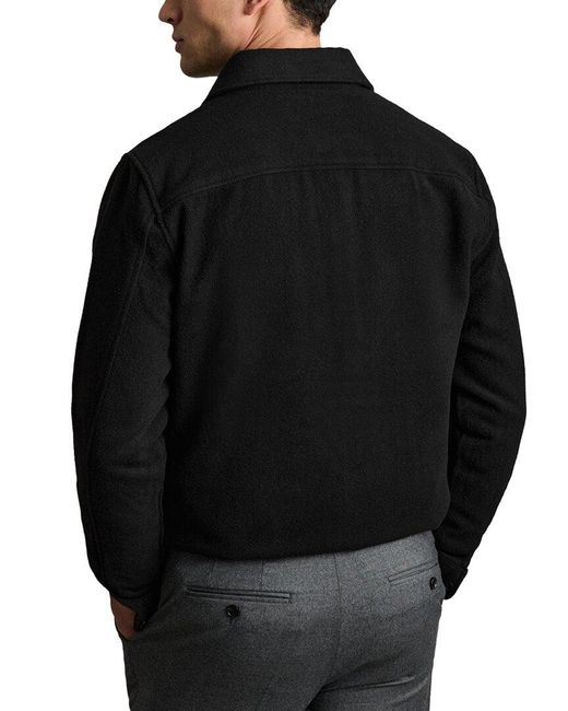 Reiss Black Twin Pocket Overshirt for men