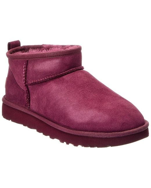 Ugg Purple W Classic Ultra Mini Suede Bootie