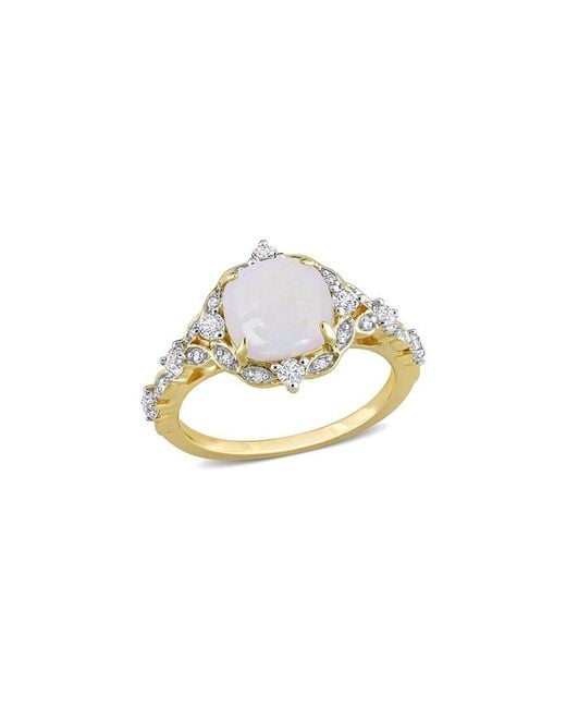 Rina Limor White 10k 1.85 Ct. Tw. Diamond & Gemstone Halo Ring