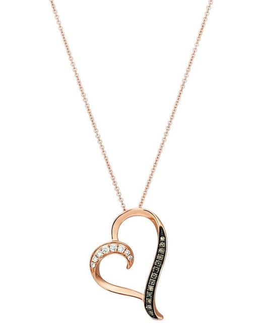Le Vian Metallic Le Vian Euphoria Chocolate 14K 0.01 Ct. Tw. Diamond Pendant Necklace