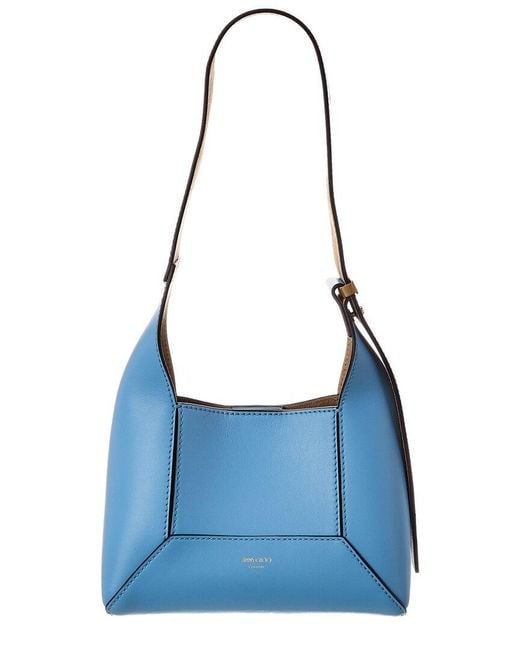 Jimmy Choo Blue Diamond Small Leather Hobo Bag