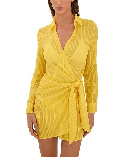 ViX Yellow Solid Lia Short Cover Up
