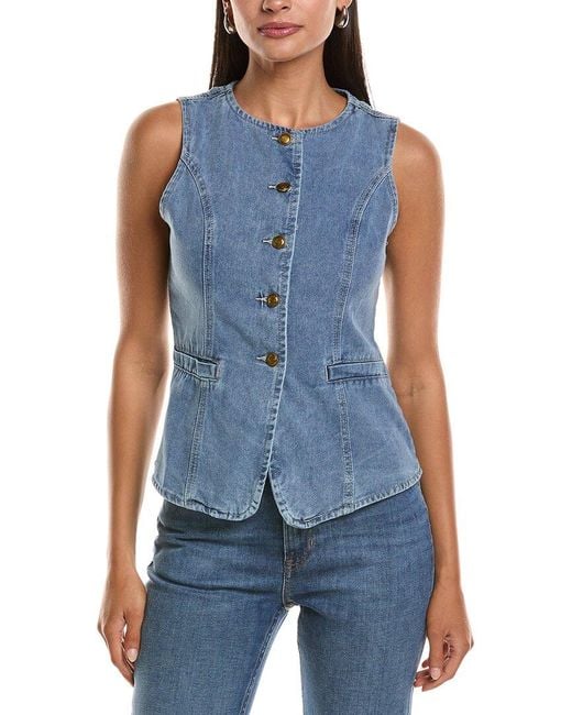 LUXE ALWAYS Blue Denim Vest