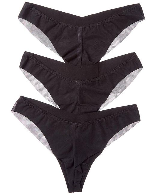 Journelle Black 3Pk Victoire Jolie Thong