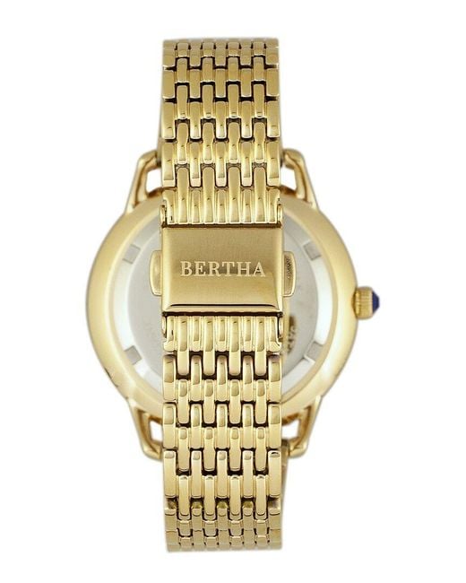 Bertha Multicolor Stainless Steel Abby Gemstone Watch