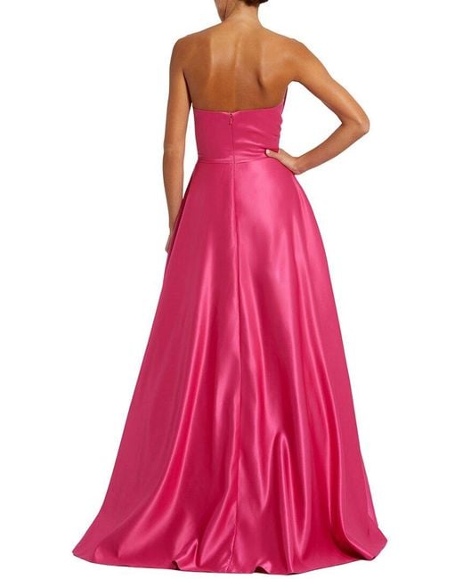 Mac Duggal Pink Strapless A-Line Ballgown