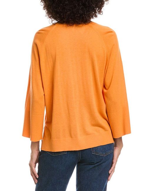 Forte Orange Easy Silk & Cashmere-Blend Sweater