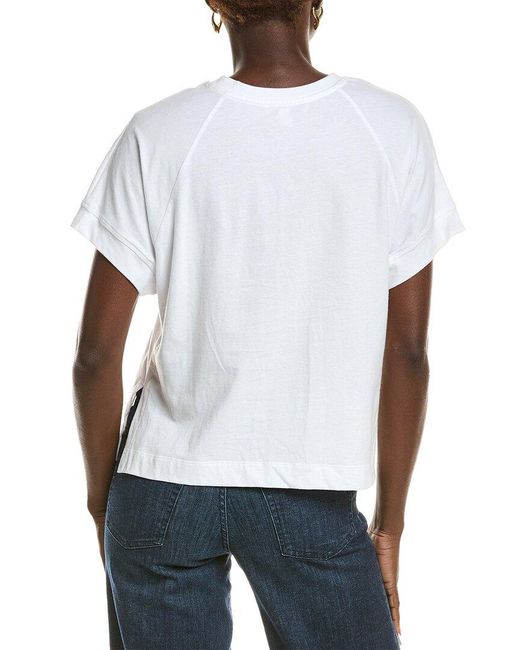 Reiss White Lois Midweight Basic T-Shirt