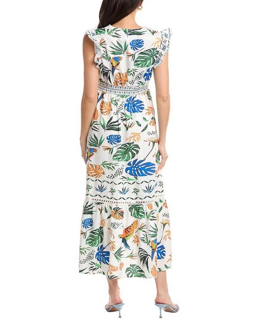 JLuxe White Sleeveless Midi Dress