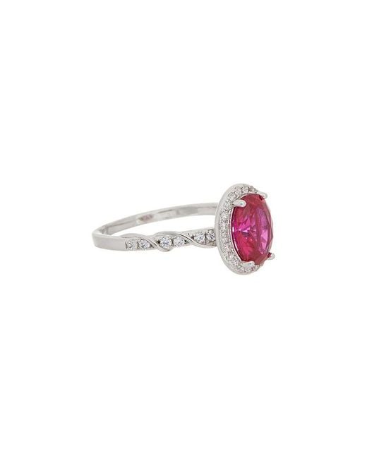 Juvell Pink 18K Plated Topaz Cz Ring