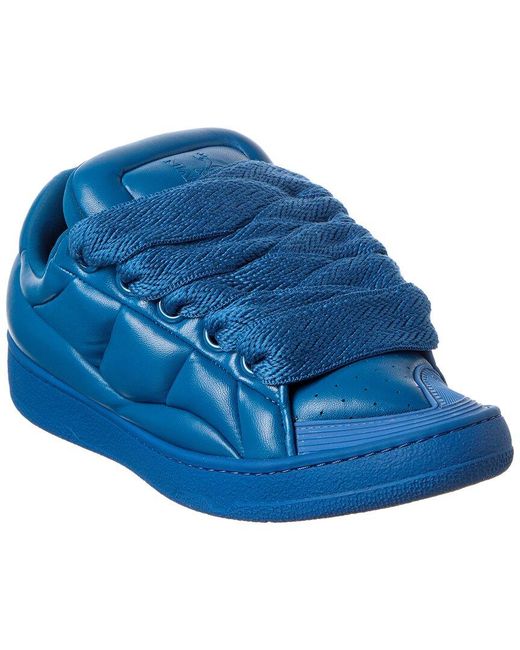 Lanvin Blue Basses Curb Xl Leather Sneaker for men
