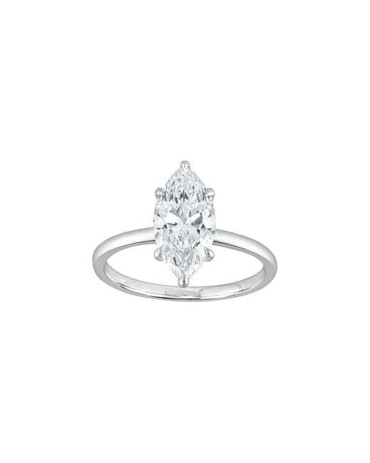 Lab Grown Diamonds White 14K 2.00 Ct. Tw. Lab-Grown Diamond Hidden Halo Engagement Ring