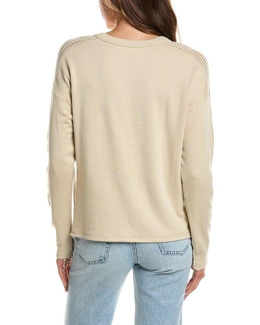 Splendid Blue Jada Pointelle Sweatshirt