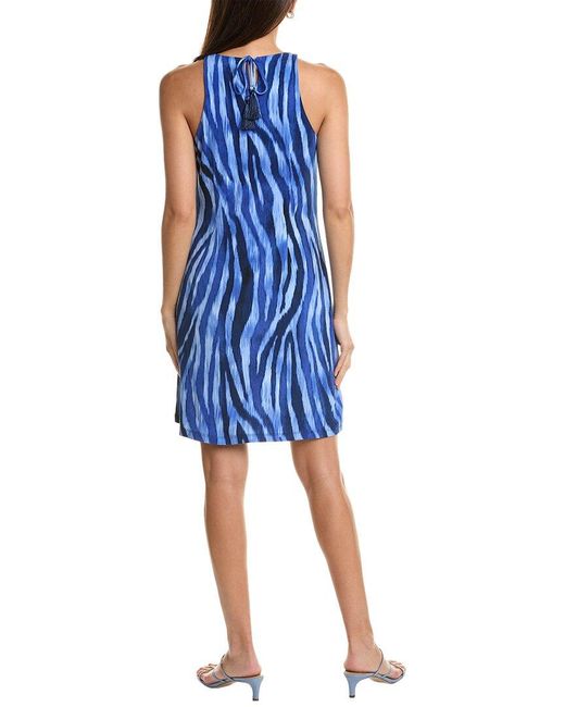 Tommy Bahama Blue Jasmina Zesty Zebra Shift Dress