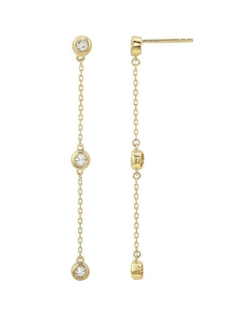 Suzy Levian White 14k 0.40 Ct. Tw. Diamond Station Earrings