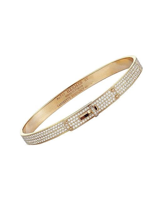 Hermès Metallic Hermes 18k Rose Gold 3.25 Ct. Tw. Diamond Bracelet