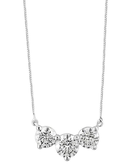 Effy Fine Jewelry Metallic 14K 2.25 Ct. Tw. Lab-Grown Diamond Necklace