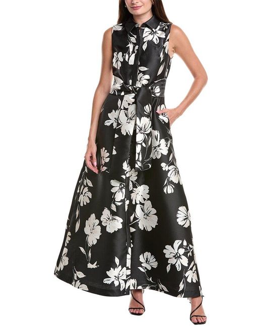 Julia Jordan White Tie Waist Shirt Gown