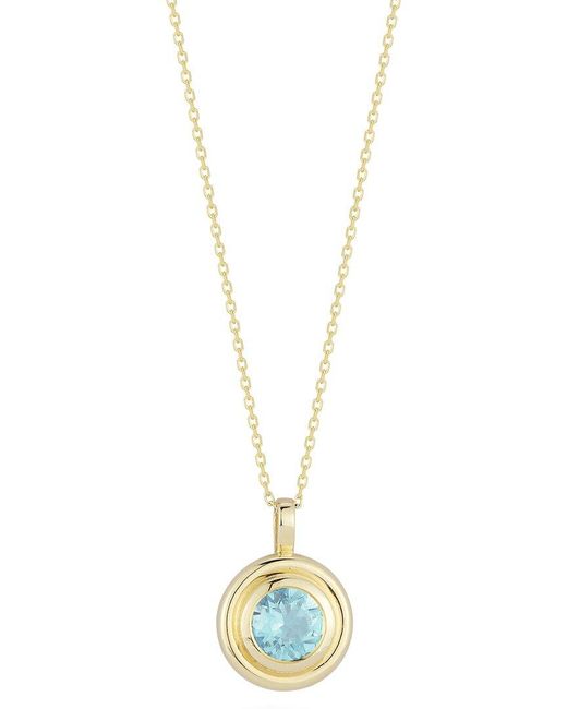 Ember Fine Jewelry Metallic 14K Topaz Pendant Necklace
