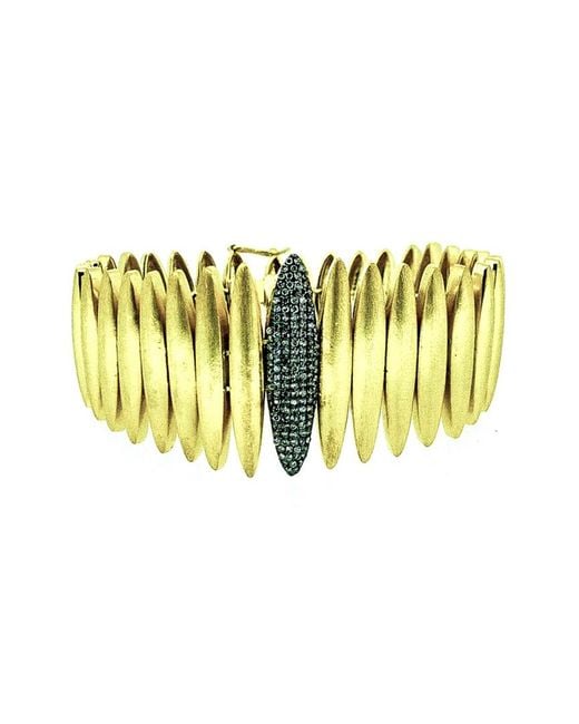 Arthur Marder Fine Jewelry Yellow 18k Over Silver 0.70 Ct. Tw. Diamond Bracelet