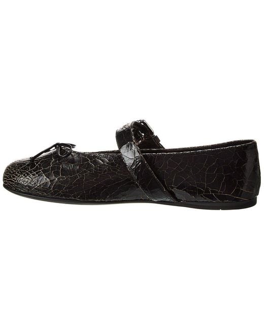 Miu Miu Black Bow Leather Flat