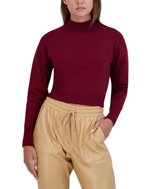 BCBGeneration Red Dolman Sleeve Tie-back Sweater