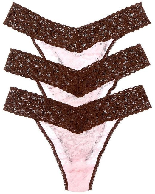 Hanky Panky Brown 3Pk Colorplay Original Thong