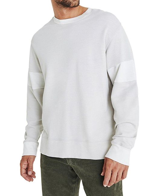 AG Jeans Gray Hydro Colorblocked Crewneck Sweater for men