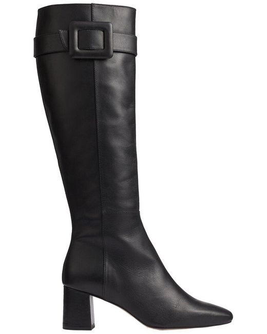 L.K.Bennett Black L. K.Bennett Carlotta Leather Knee Boot