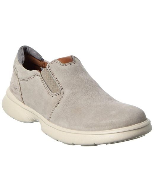 Clarks White Bradley Ease Leather Slip-On for men