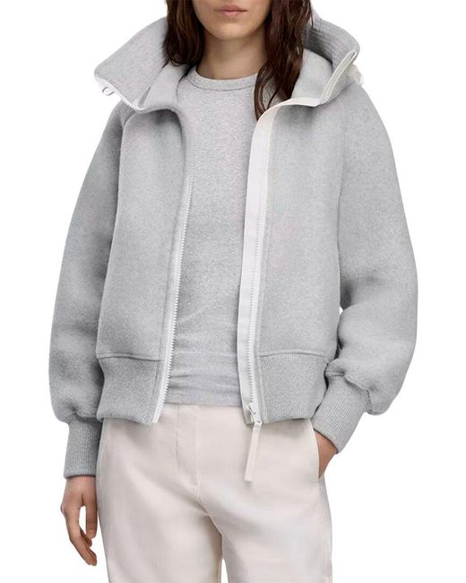 Canada Goose Gray Chiliwack Wool-Blend Bomber Jacket