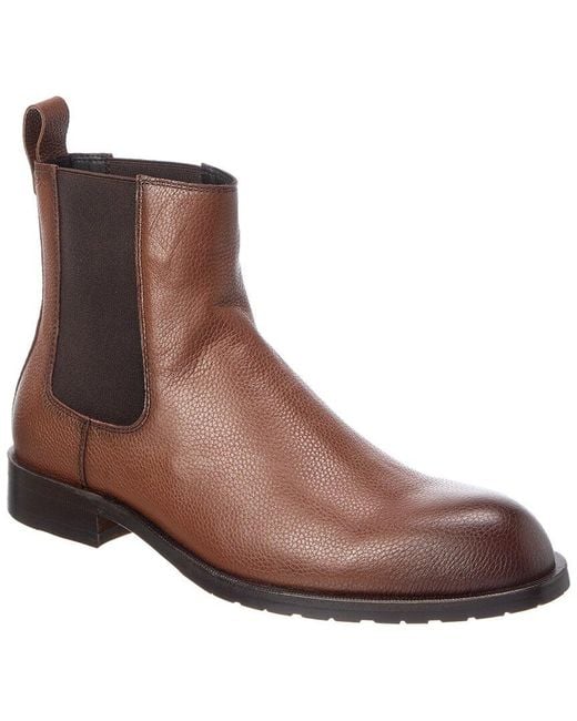 Boss Brown Tayil-L Leather Boot for men