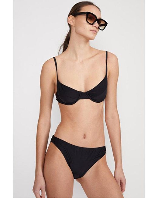 Cynthia Rowley Black Wired Bikini Top