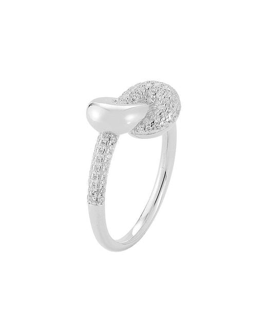 Sphera Milano White Plated Cz Ring