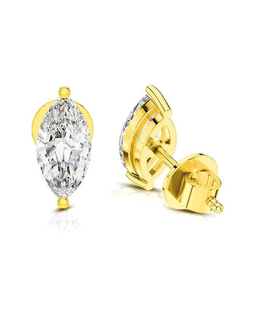 Amairah Metallic 14K 2.00 Ct. Tw. Lab-Grown Diamond Stud Earrings