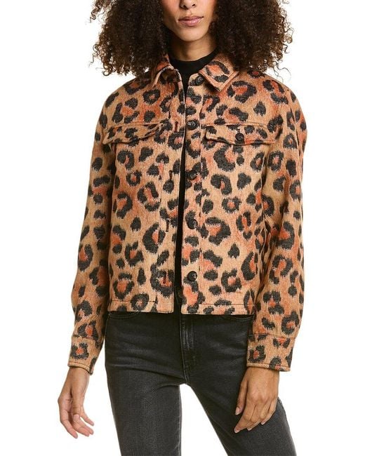 AllSaints Brown Honor Leo Wool-blend Jacket