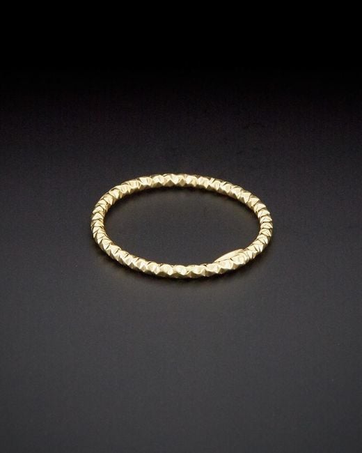 Italian Gold Black 14k Diamond-cut Band Ring