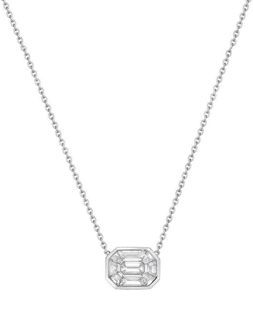 Forever Creations USA Inc. Metallic Forever Creations 14K 0.43 Ct. Tw. Diamond Illusion Necklace