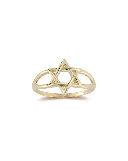 Ember Fine Jewelry Metallic 14K Star Of David Signet Ring