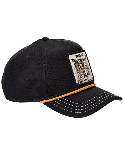 Goorin Bros Black Wise Owl 100 Trucker Hat for men