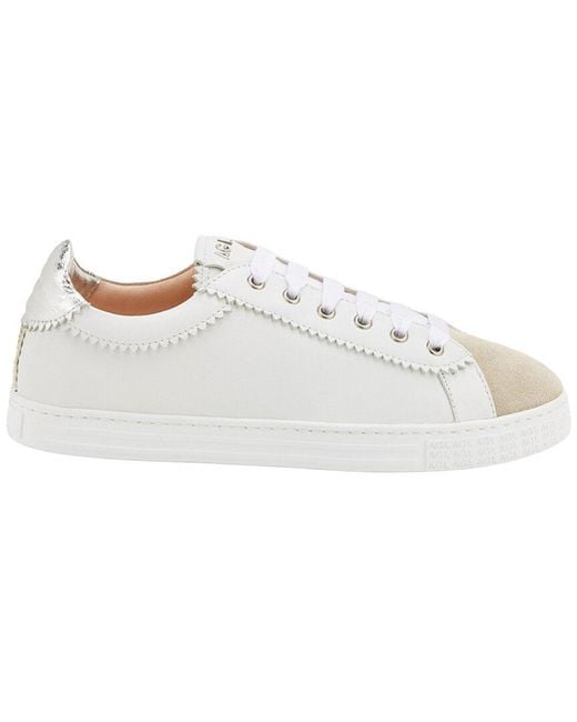 Agl Attilio Giusti Leombruni White Sade Leather Sneaker