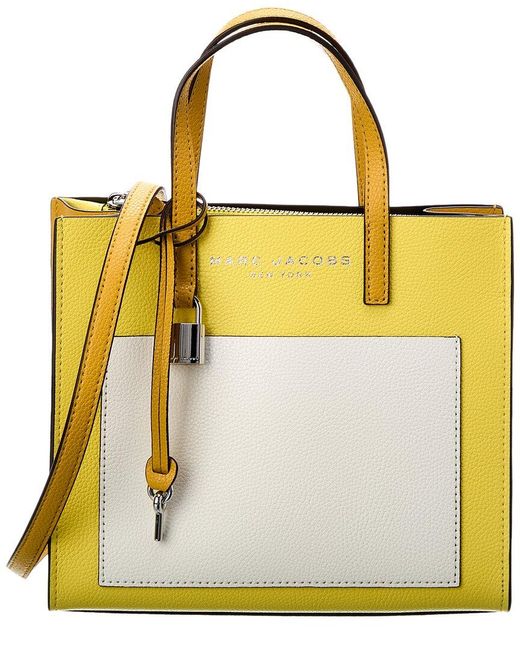 Marc Jacobs Yellow Grind Mini Leather Tote