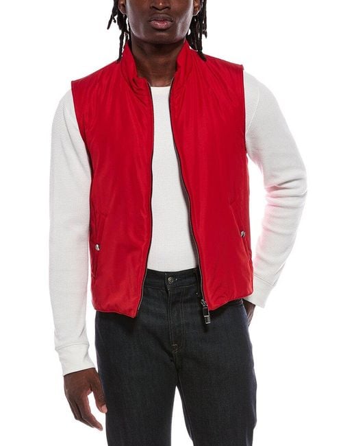 Canali Red Solid Vest for men
