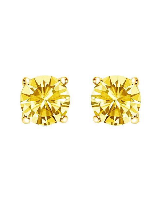 Haus of Brilliance Yellow 14K 1.00 Ct. Tw. Lab-Grown Diamond Stud Earrings
