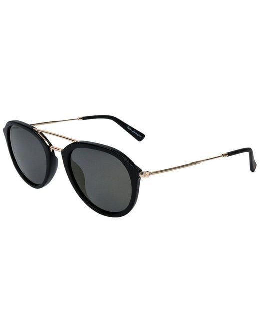 Tonino Lamborghini Black Tl903s 52mm Polarized Sunglasses for men