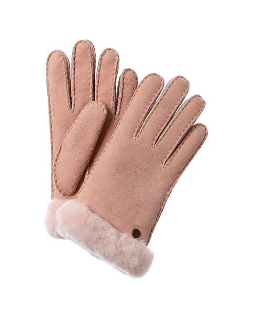 Ugg Pink Carter Sheepskin Gloves