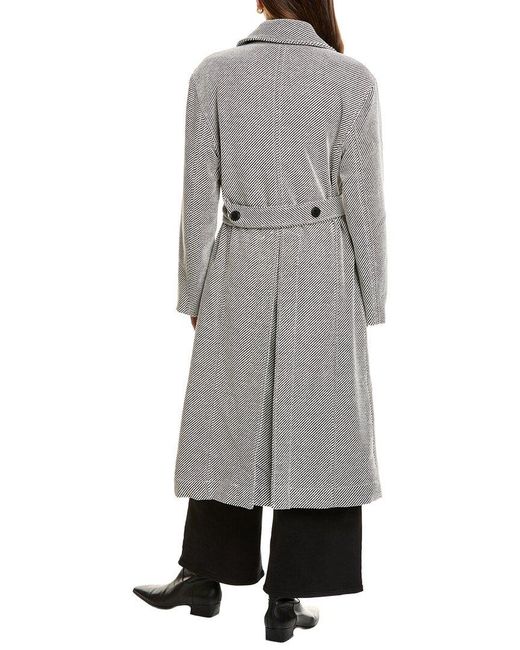 Proenza Schouler Gray Ronan Wool-Blend Coat