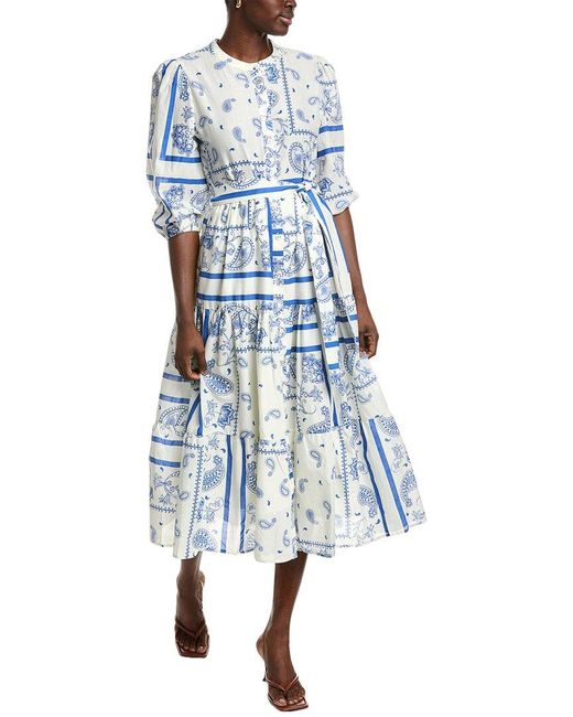 Ellen Tracy Blue Midi Dress