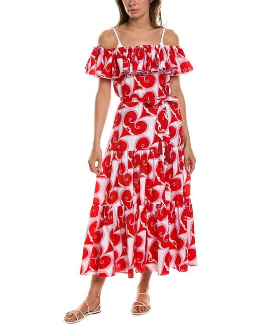 Paolita Red Heartbreaker Bianca Maxi Dress