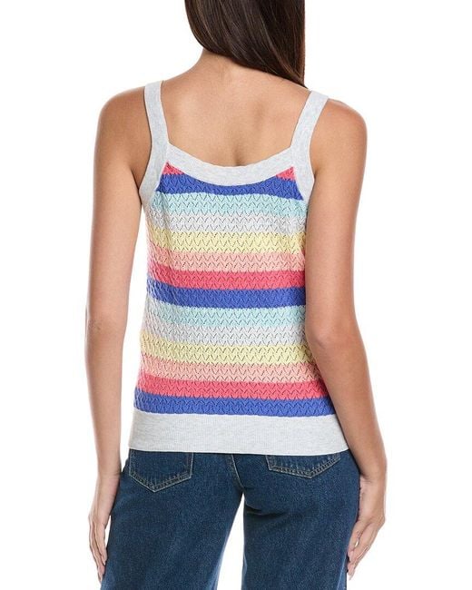 Isla Blue Ella Pointelle Tank Sweater